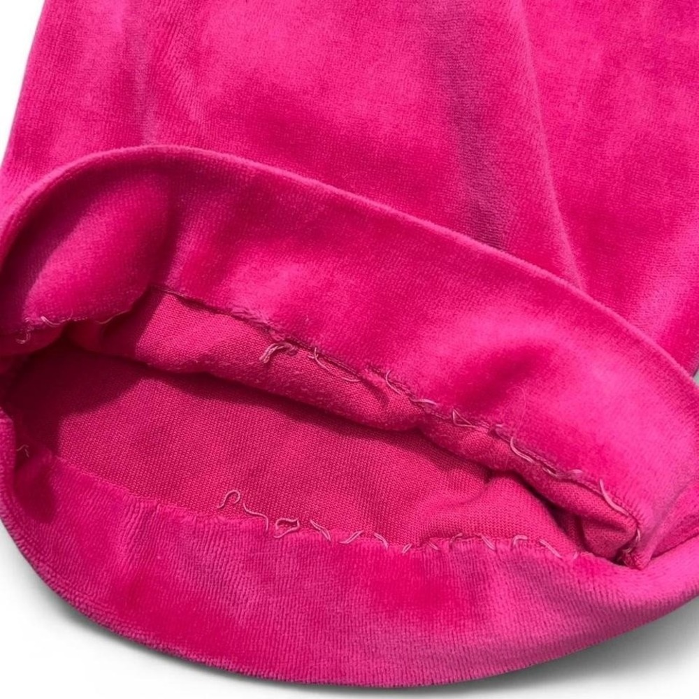 Y2K Pink Velour Flare Sweatpants Womens Medium Preppy Barbie Back Pockets - Picture 8 of 8